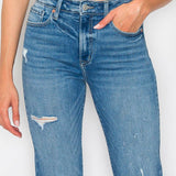 HIGH RISE TAPERED LEG JEANS: 9 (28)