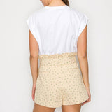 Little Wild Flower Print Twill Shorts