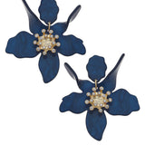 Chloe Resin Flower Statement Earrings