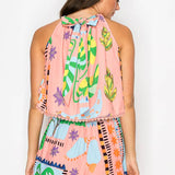 Tropical Cotton Top & Shorts Set