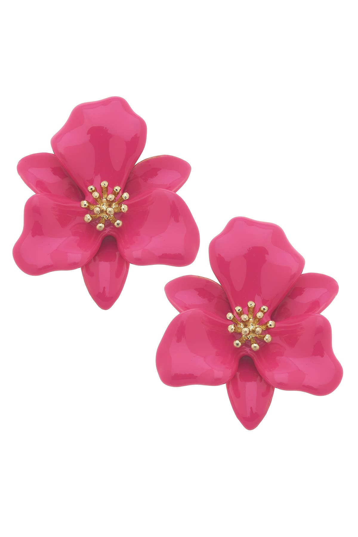 Valentina Enamel Flower Statement Earrings