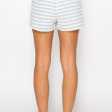 Sky blue & White Summer Shorts