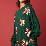 Christmas Flower Sweatshirt