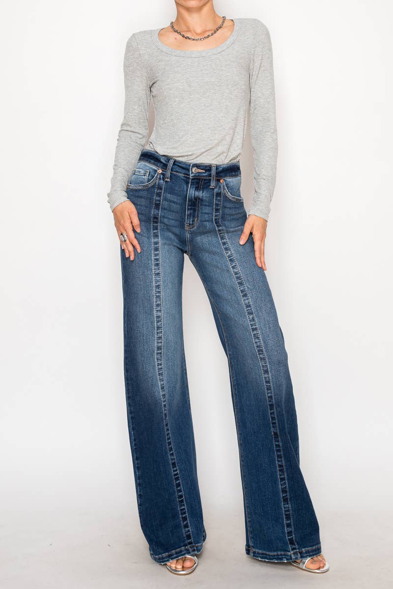 Tummy Control High Rise Relaxed Flare Jeans