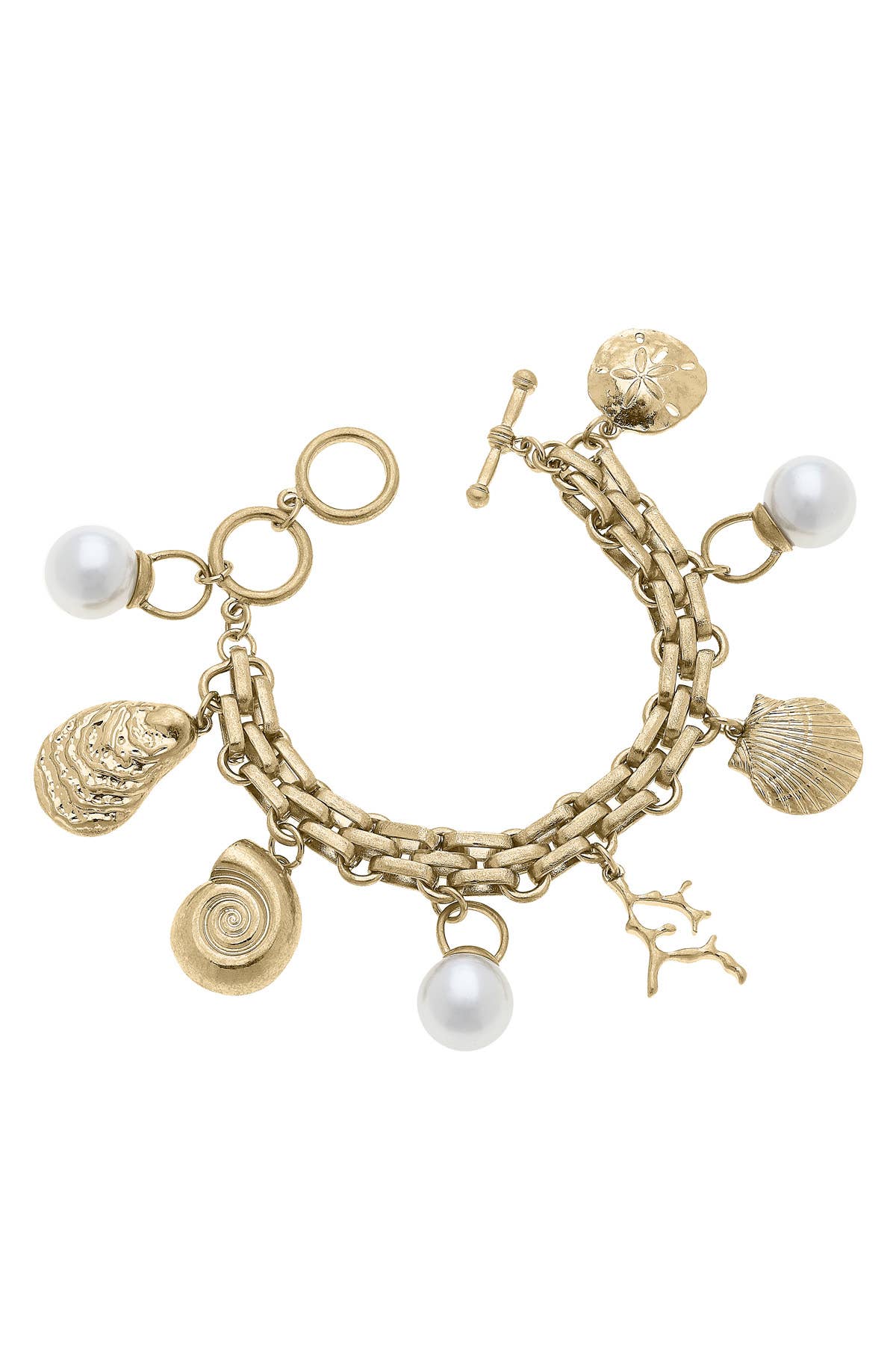 Under The Sea Charm Bracelet in Shiny Gold
