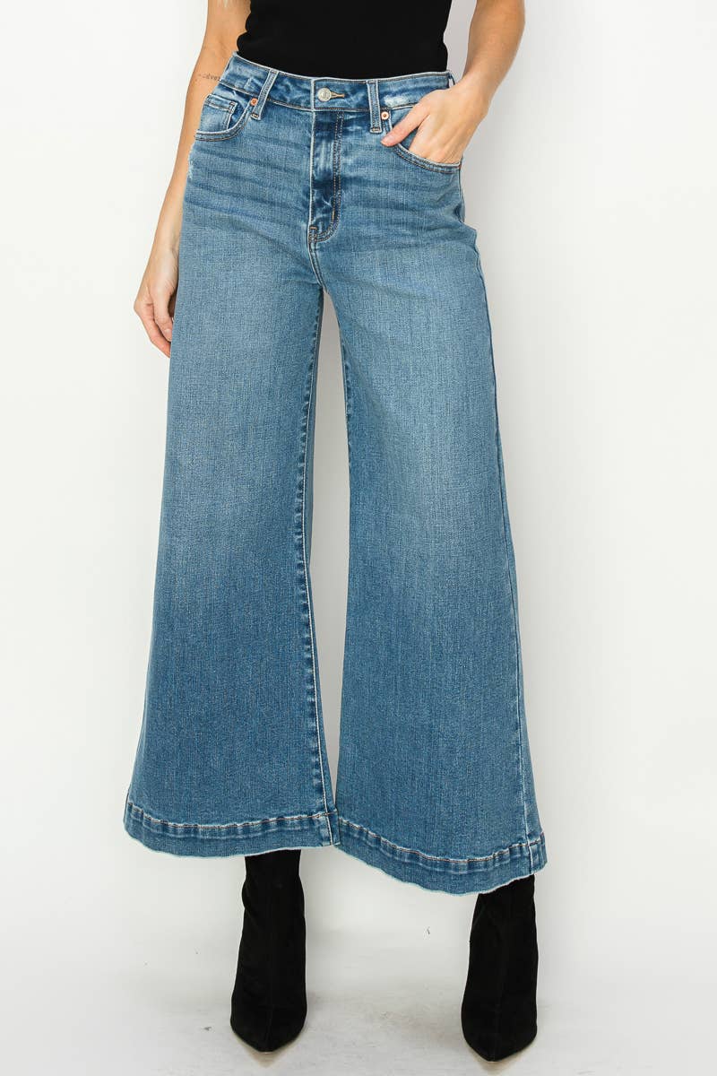 HIGH RISE CROP PALAZZO JEANS: 3 (25)