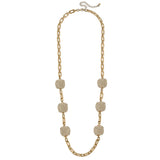 St. Barts Raffia Chain Link Necklace