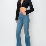 HIGH RISE FLARE JEANS: 1 (24)