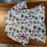 Purple Floral One Pocket Top