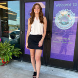 Blush Sleeveless Keyhole Top