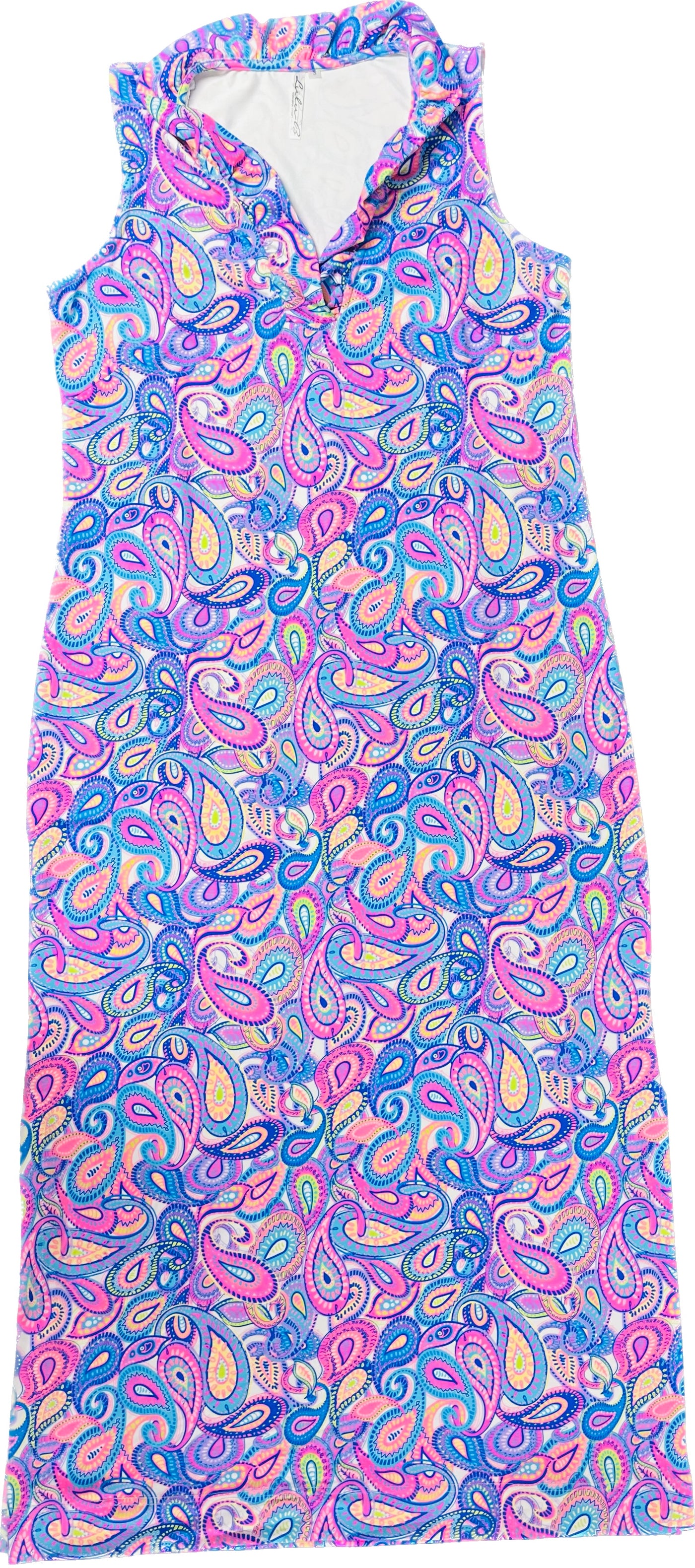 Lulu B Paisley Ruffle Sleeveless Maxi