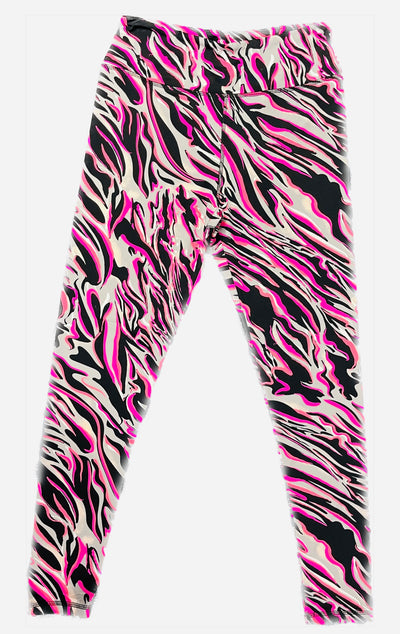 Pink Animal Print Ankle Legging