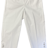 White Rhinestone Ladder Capri