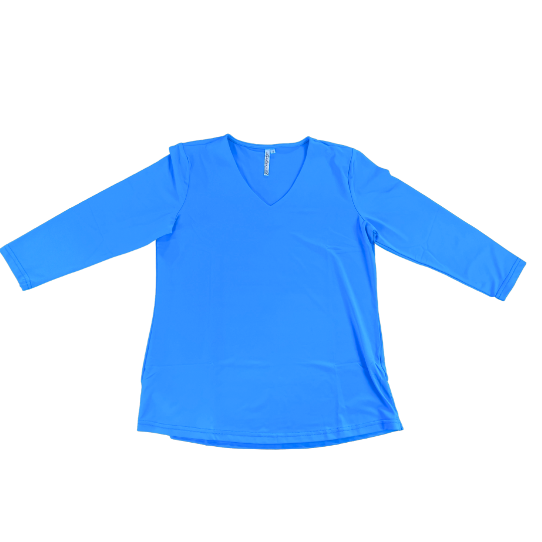 Turquoise 3/4 Sleeve Neck