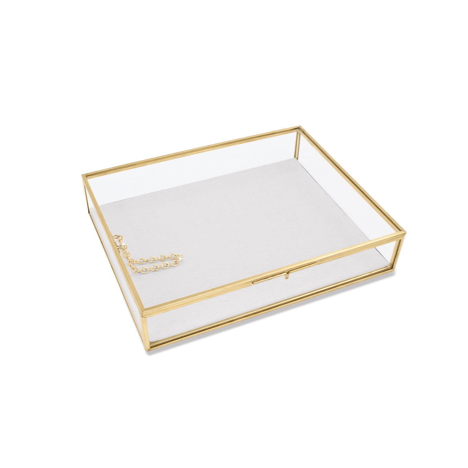 Glass Gold Metal Case 8x10x2