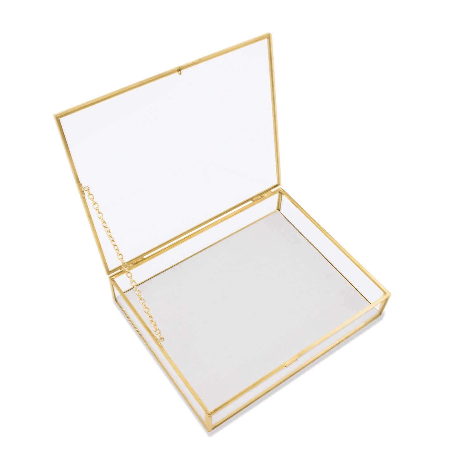 Glass Gold Metal Case 8x10x2