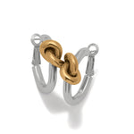 Interlok Single Knot Hoop Earrings