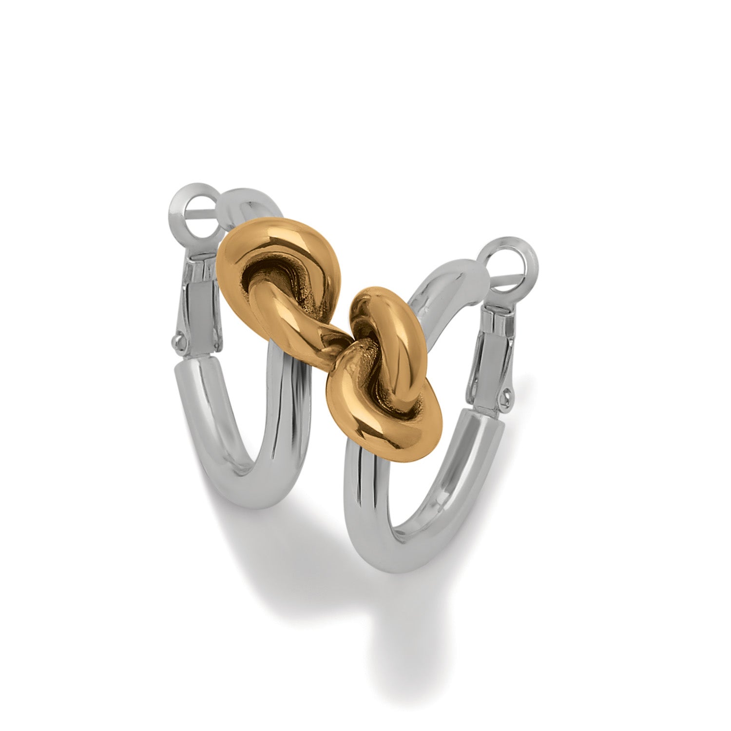 Interlok Single Knot Hoop Earrings