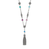 Contempo Color Gems Tassel Necklace