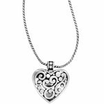 Contempo Heart Badge Clip Necklace