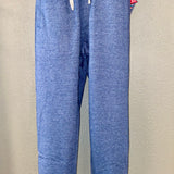 Heather Navy Fleece Joggers with Bear Print Lined Pockets Unisex