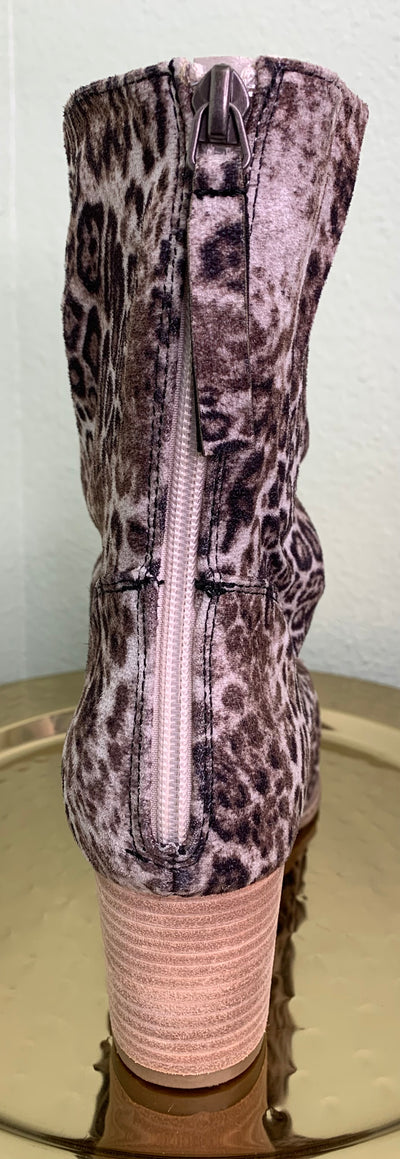 Preston White and Black Animal Print Boot