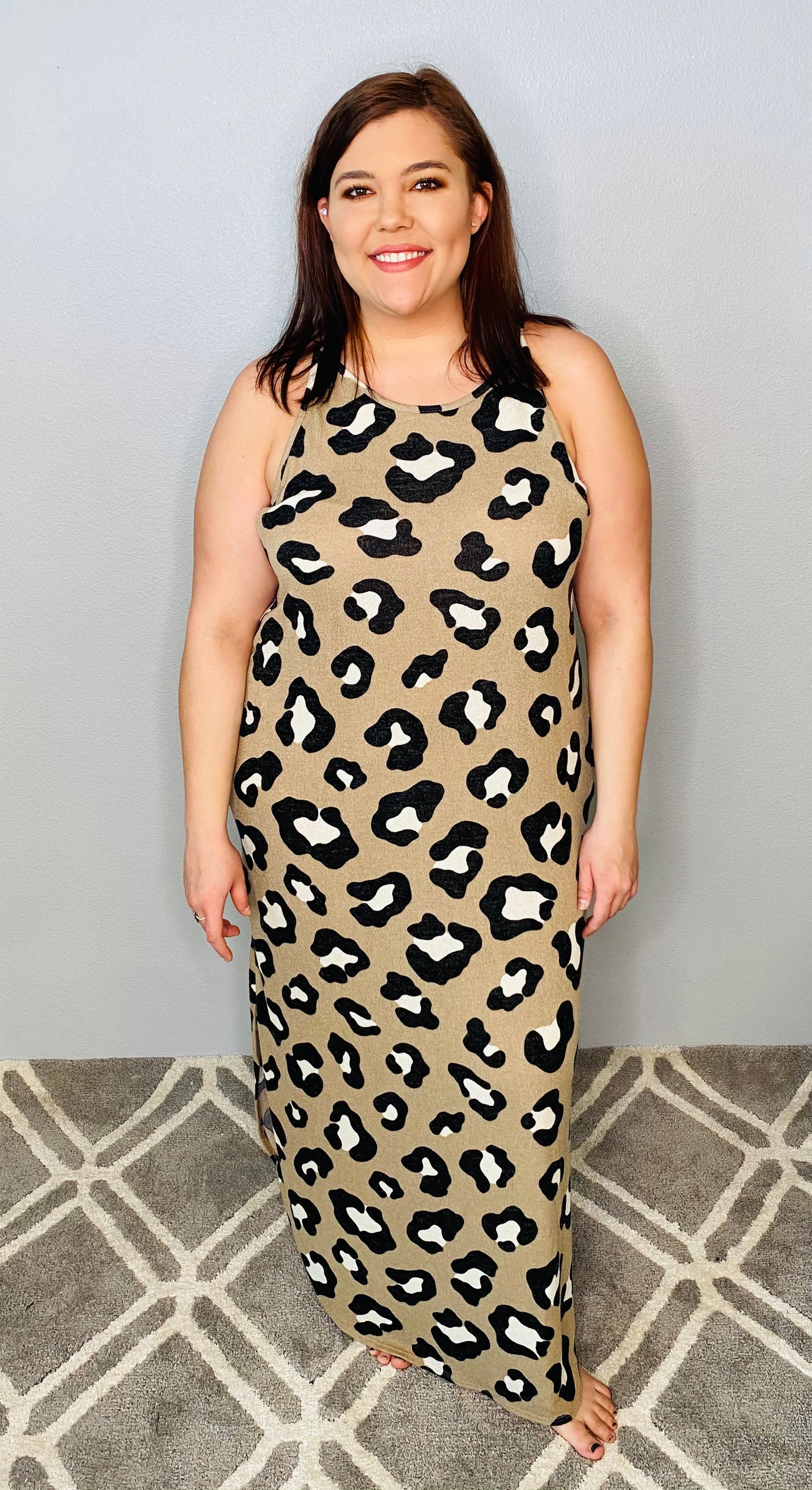 Animal Print Taupe Maxi