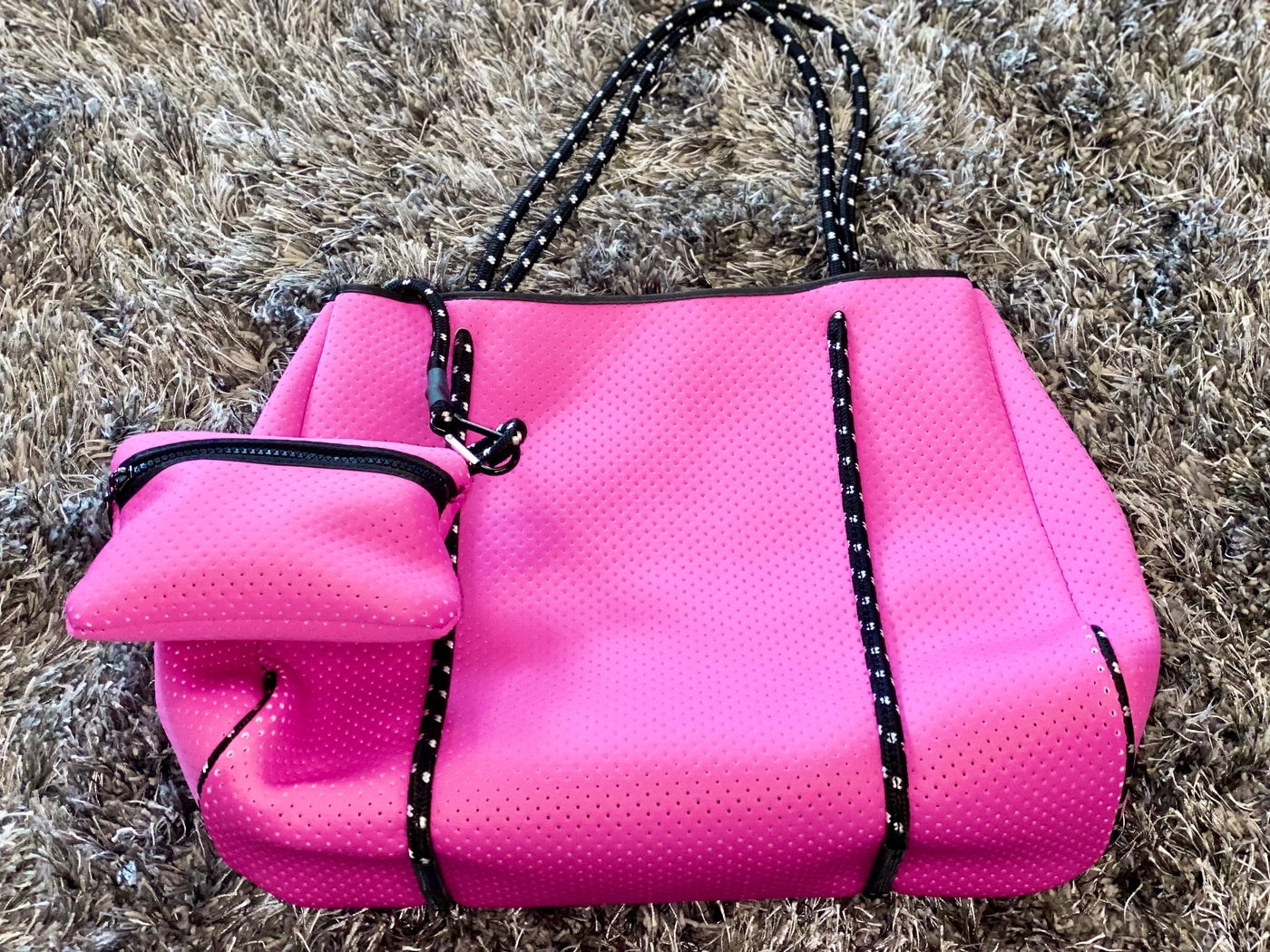 Fuchsia Neoprene Purse w/Wallet