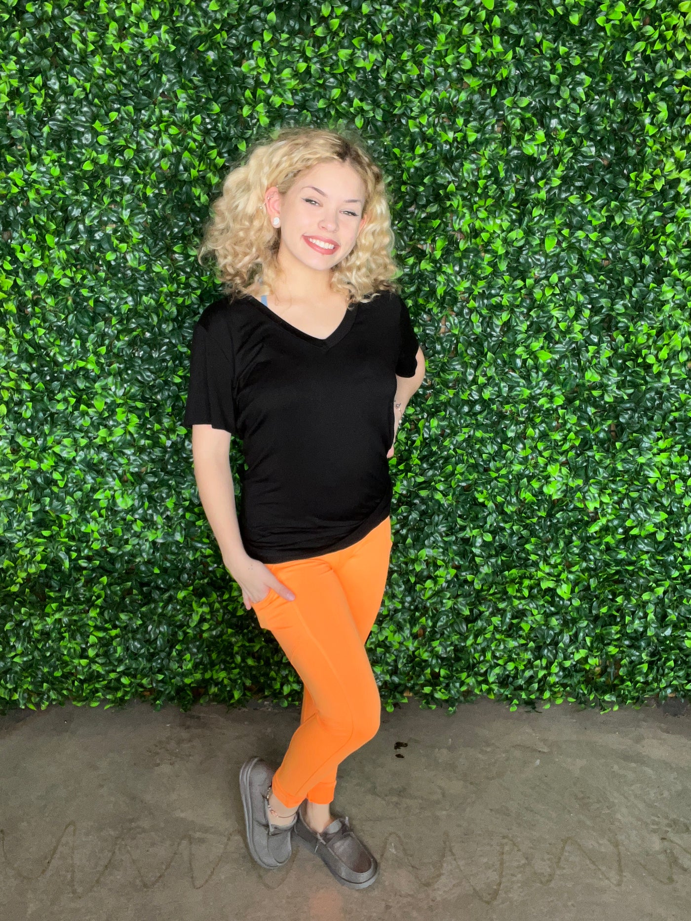 Neon Bright Orange Leggings