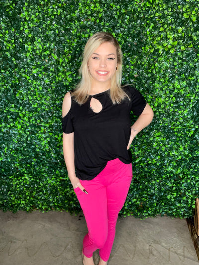 Hot Pink Leggings with Pockets