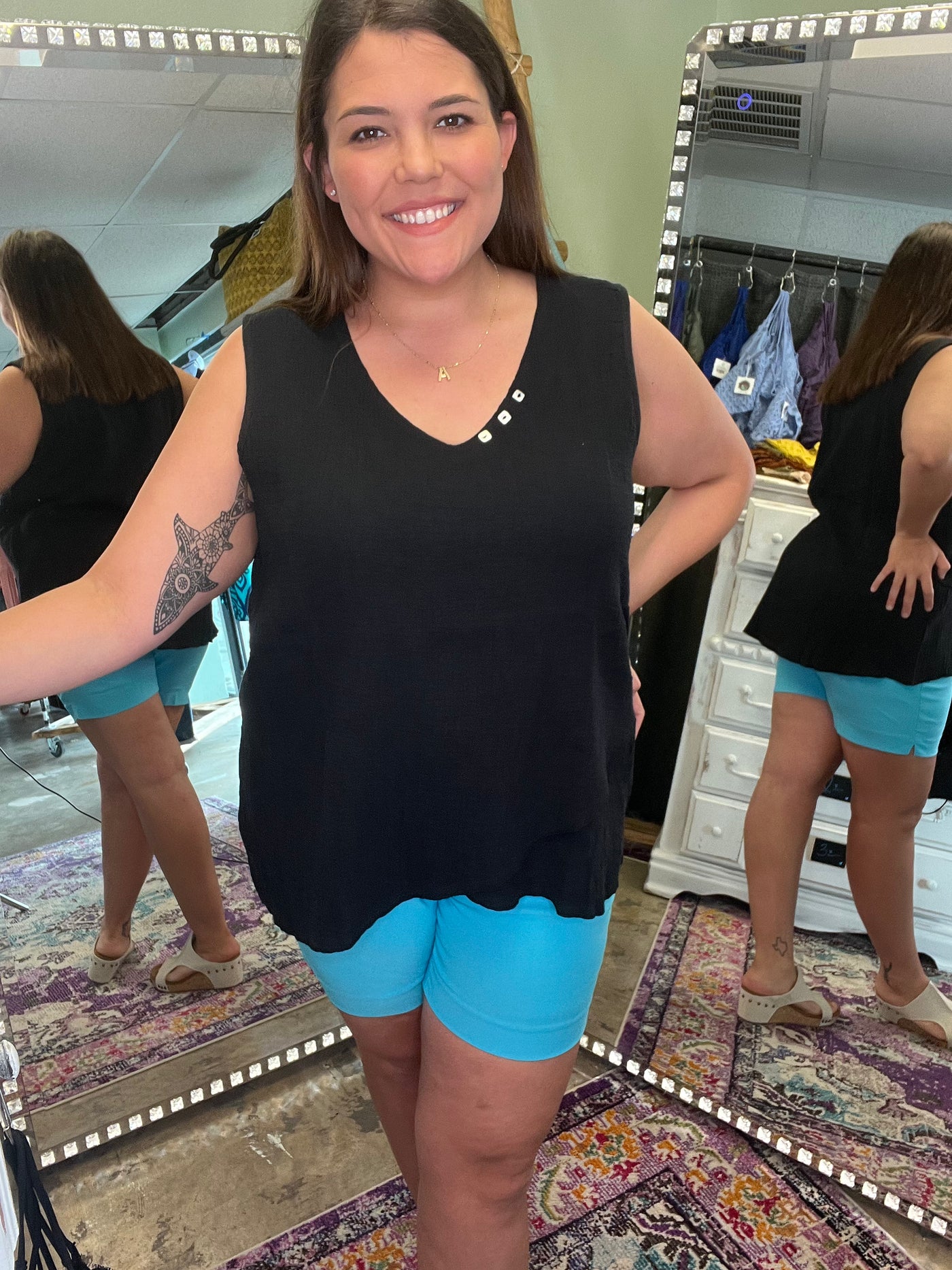 Black Asymmetrical Tank