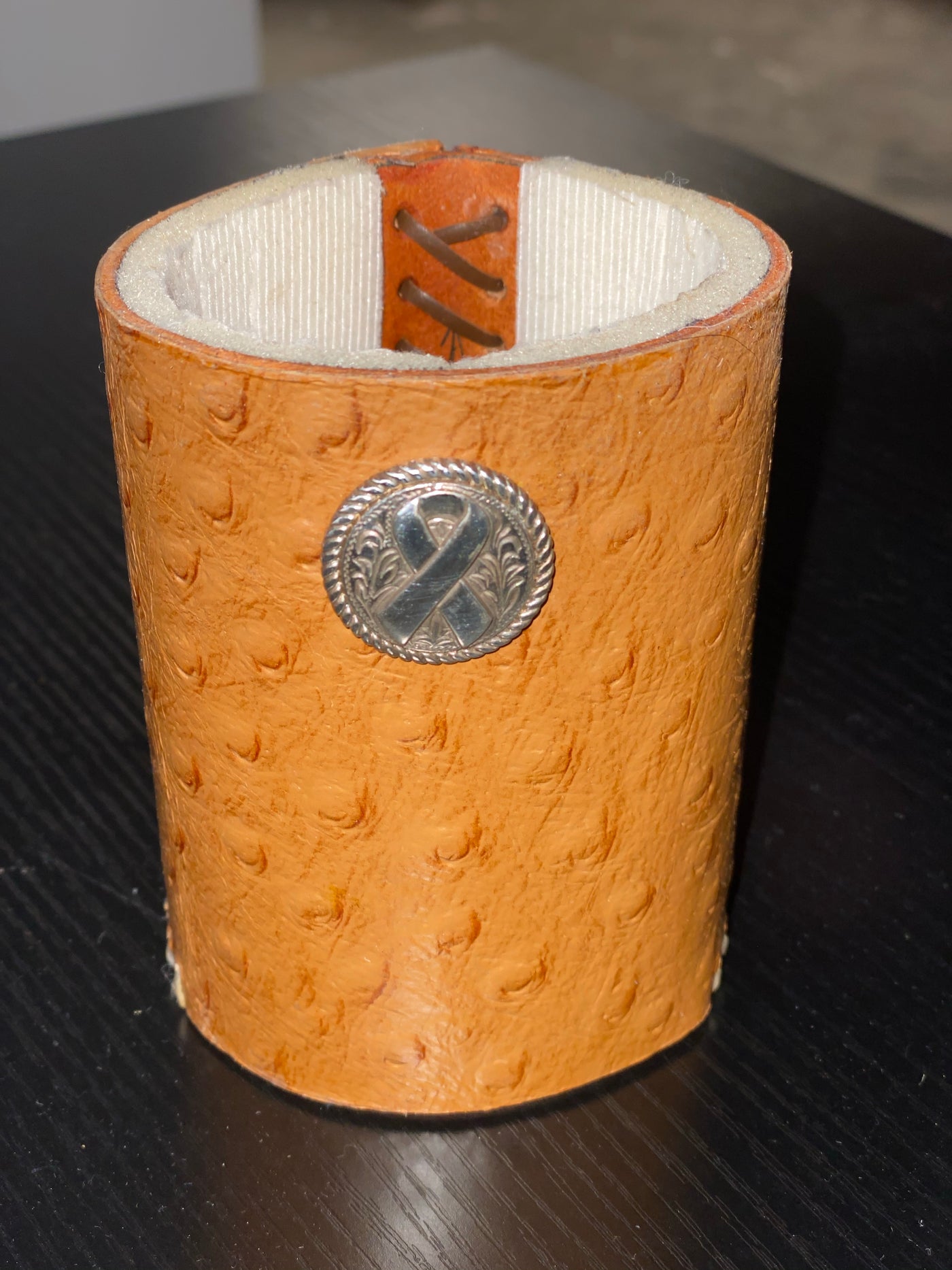 Leather Coozie Black/Brown