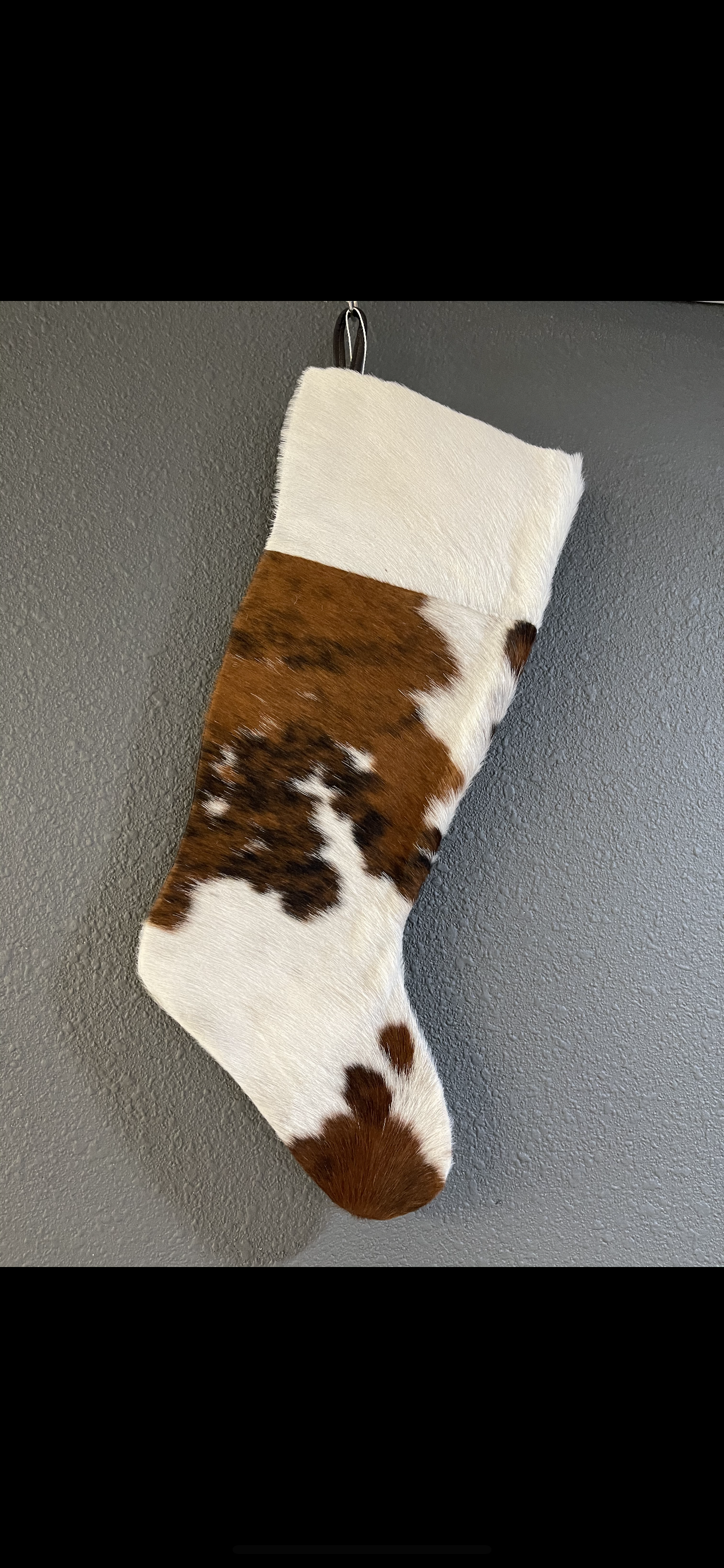 Genuine Cowhide Christmas Stocking
