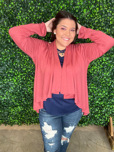 Long Sleeve Mauve Kimono