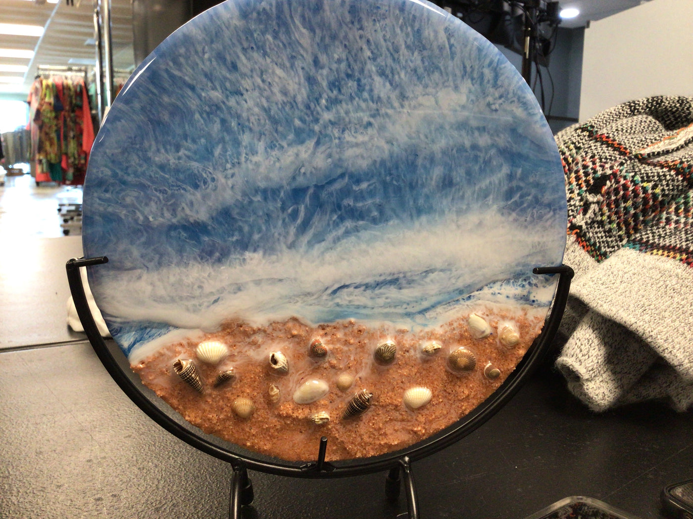 Beach Scene with Sand and Seashells