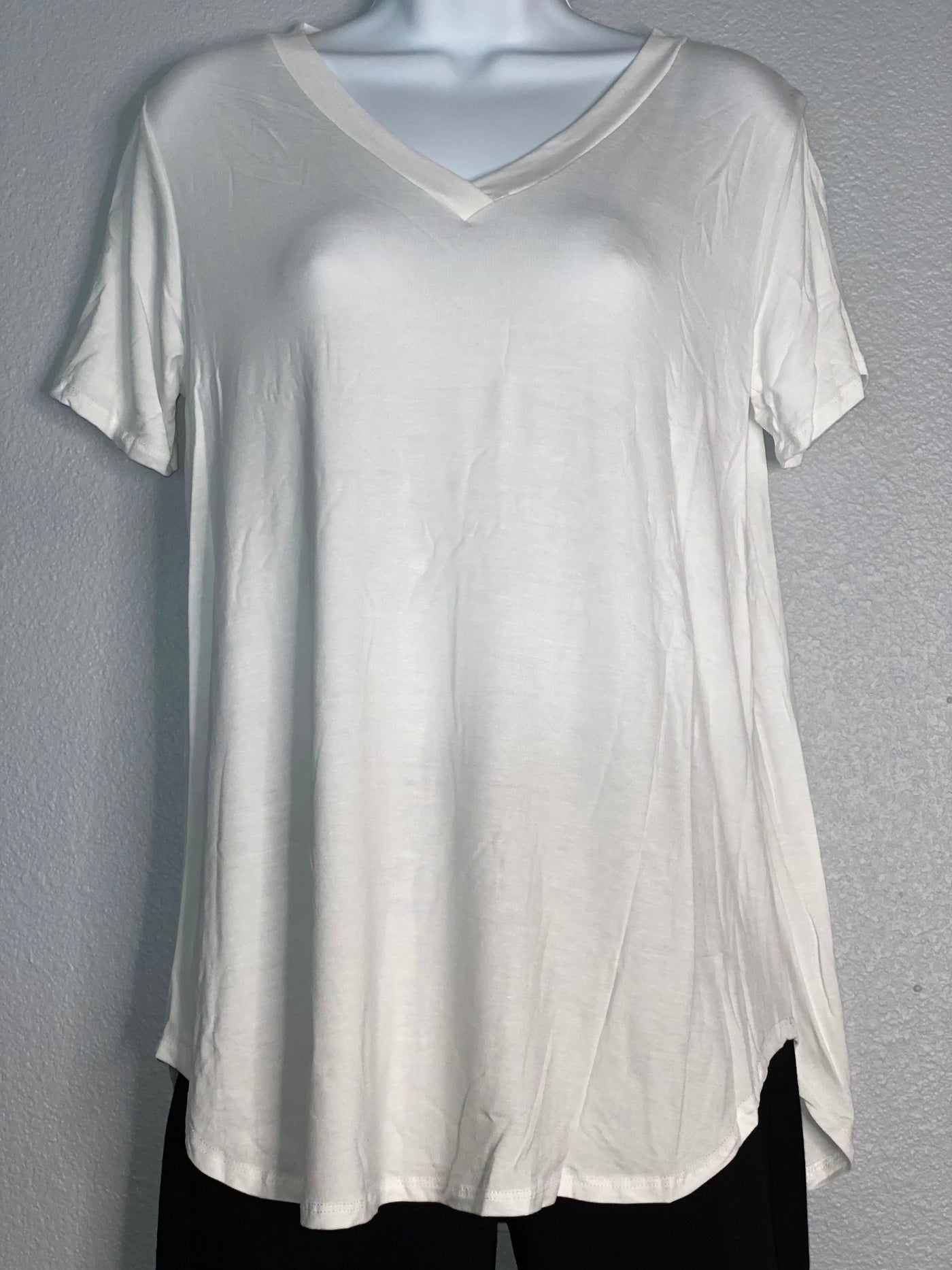 Off-White Basic Short Sleeve Top