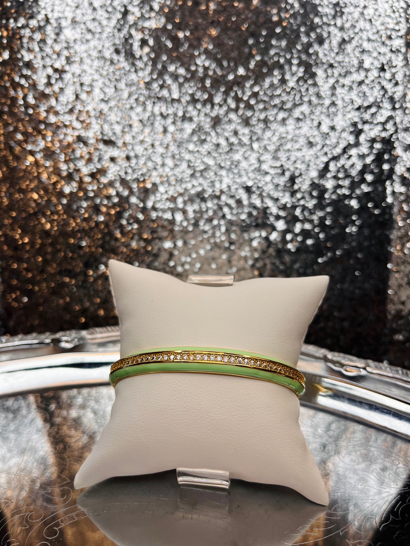 Plank Enamel Bangle