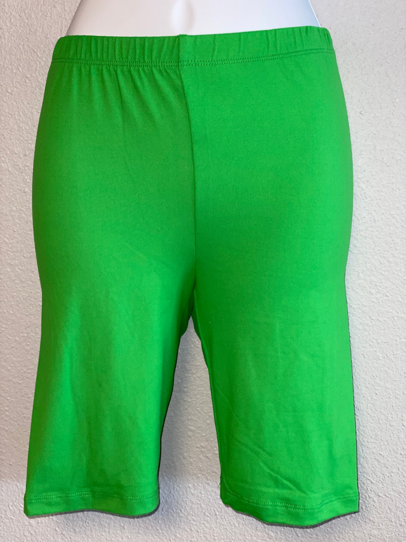 Neon Bright Green Biker Shorts