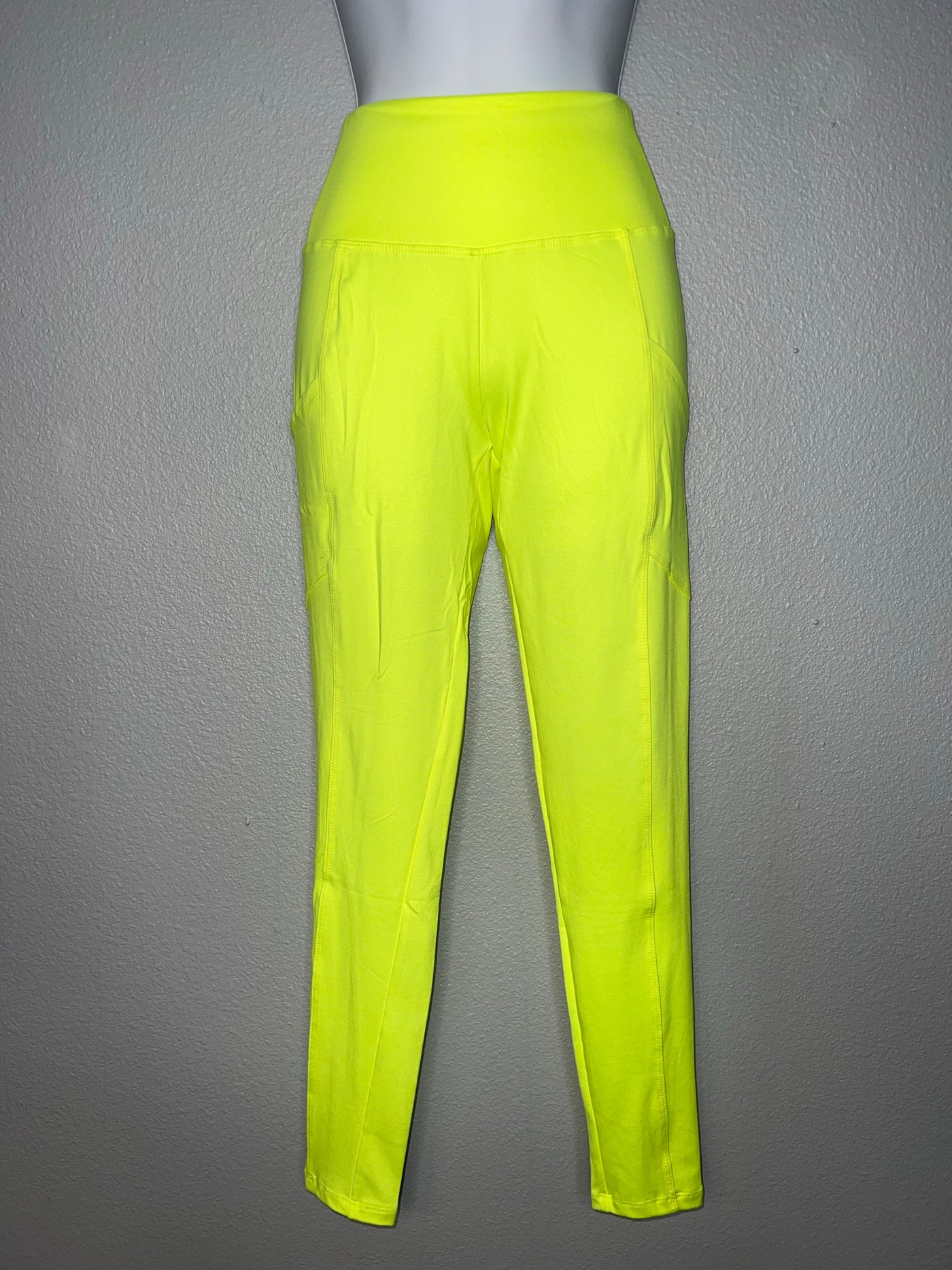 Neon Lime Leggings w/ Pockets