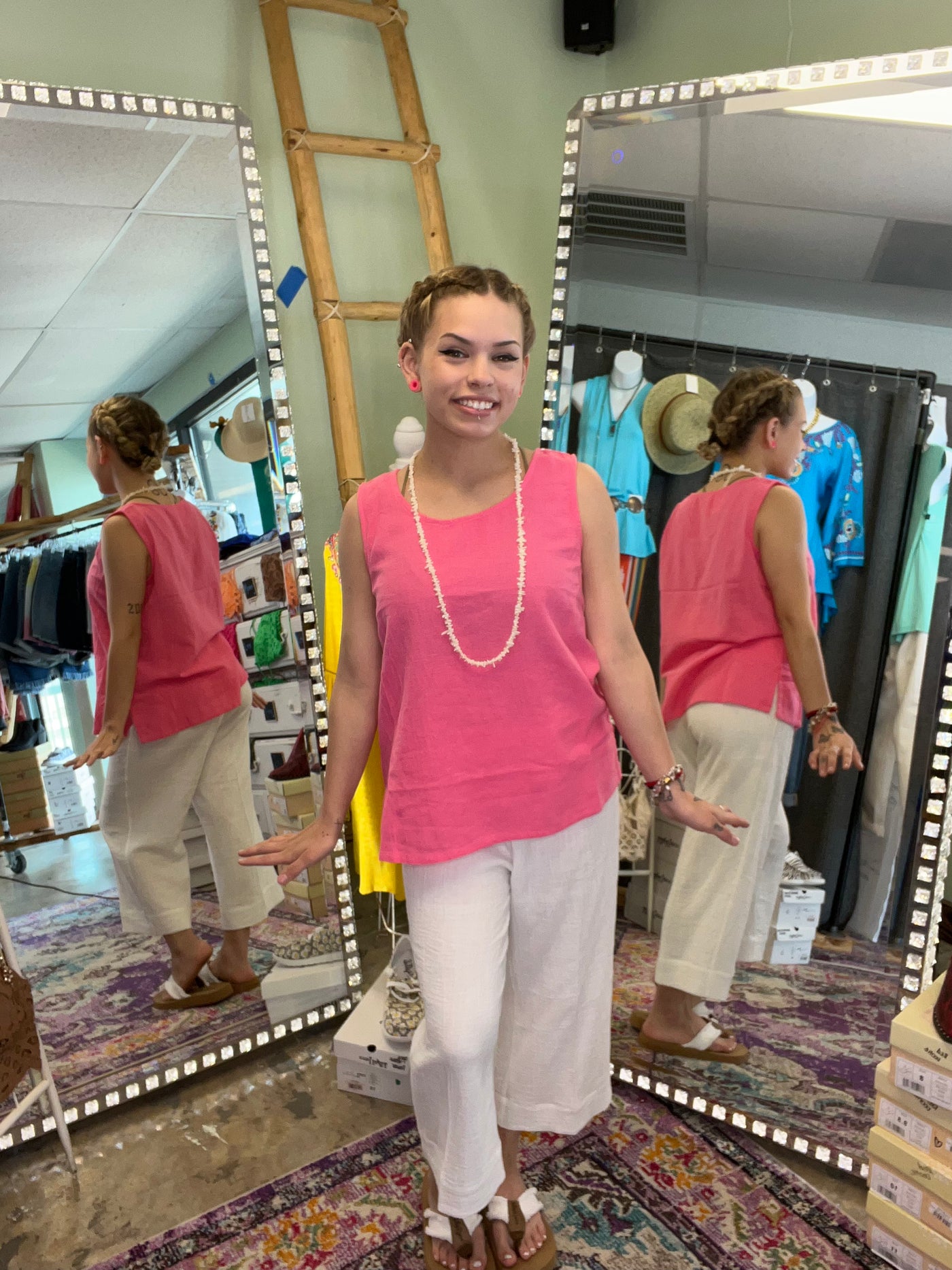 Hot Pink Tank 100% Cotton