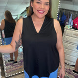 Black V-Neck Tank