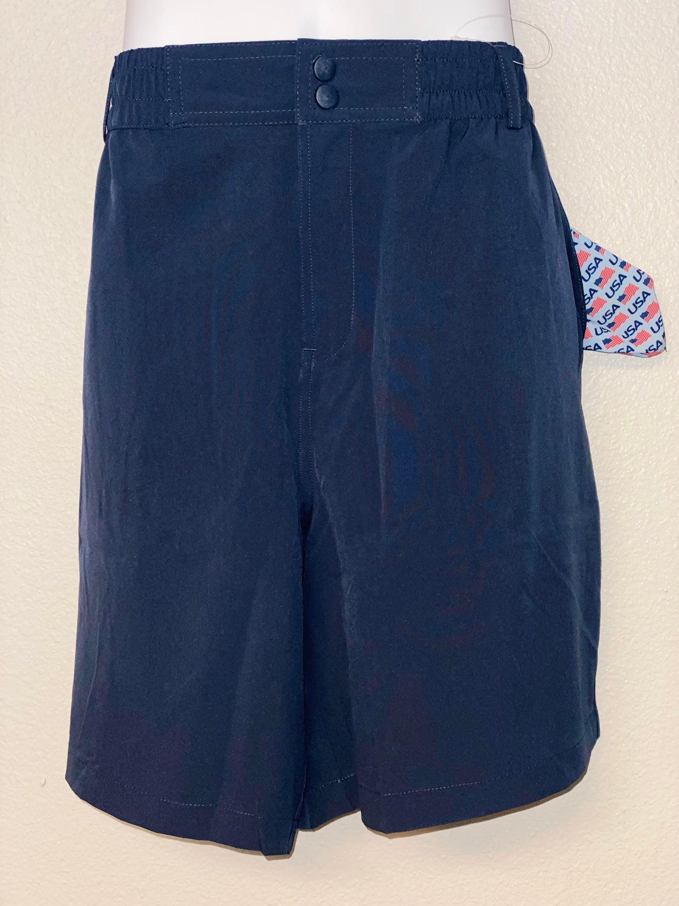 Deep Water Navy Shorts w/USA Pockets