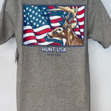 Unisex Dark Grey Hunt USA Short Sleeve Shirt