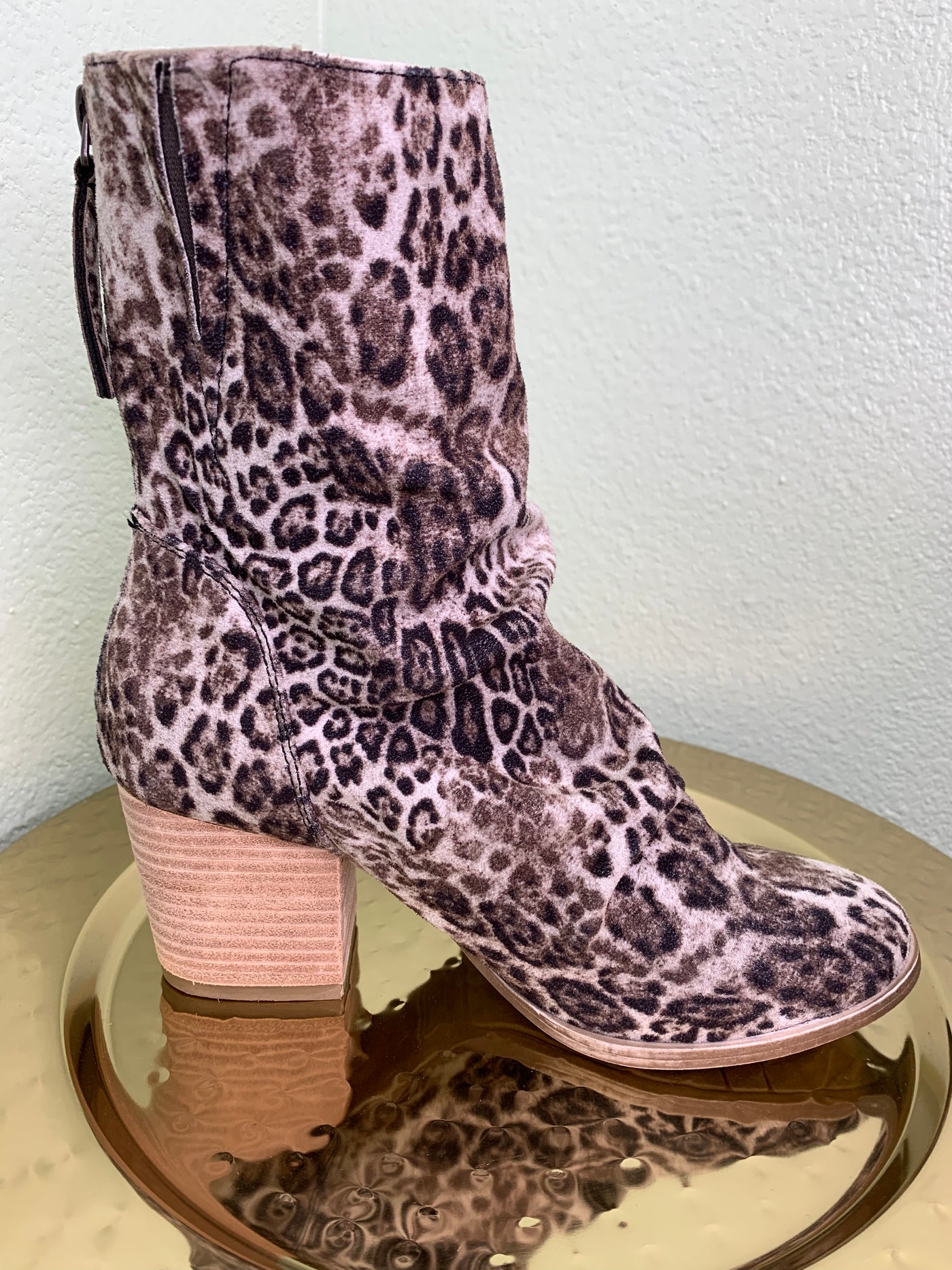 Preston White and Black Animal Print Boot