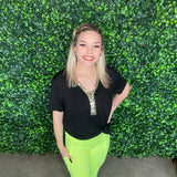 Neon Lime Leggings w/ Pockets