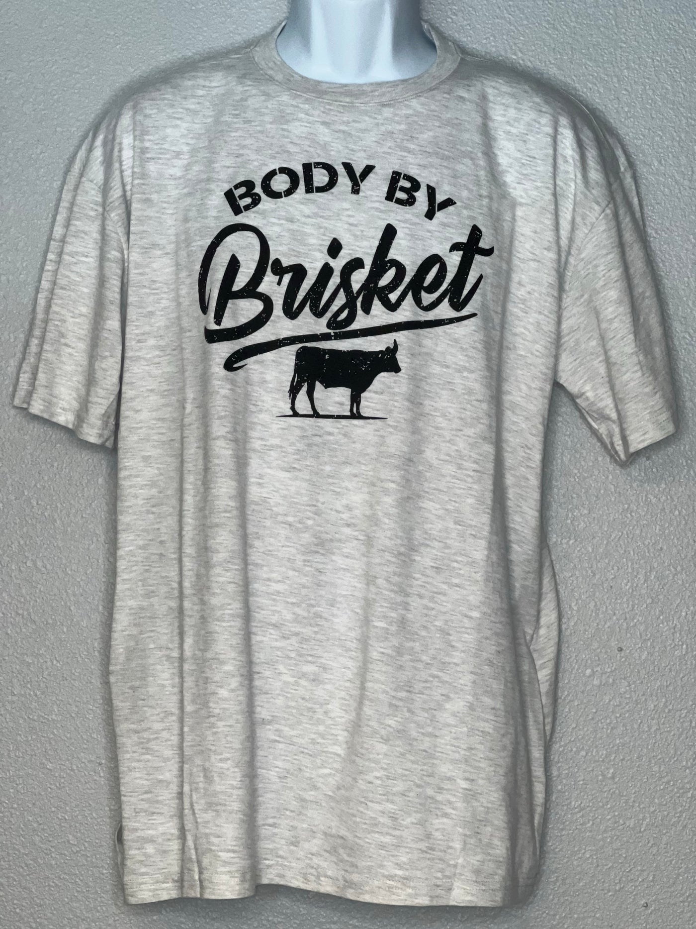 Unisex Grey Body By Brisket Short Sleeve Shirt