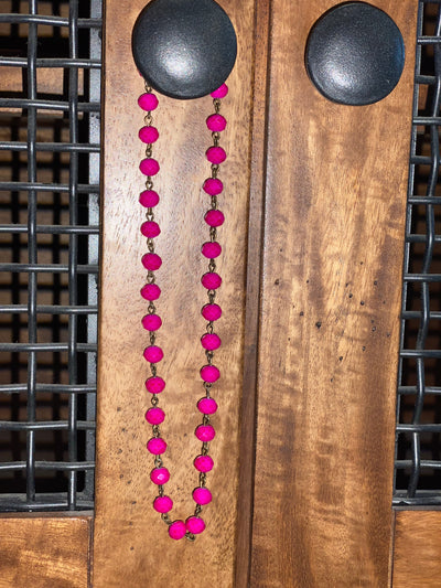 Beaded Crystal Linked Collar Necklace
