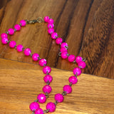 Beaded Crystal Linked Collar Necklace