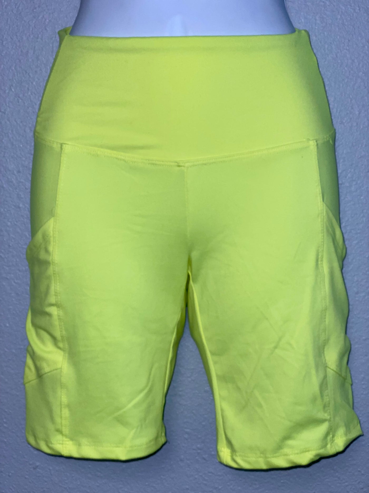 Neon Lime Biker Shorts