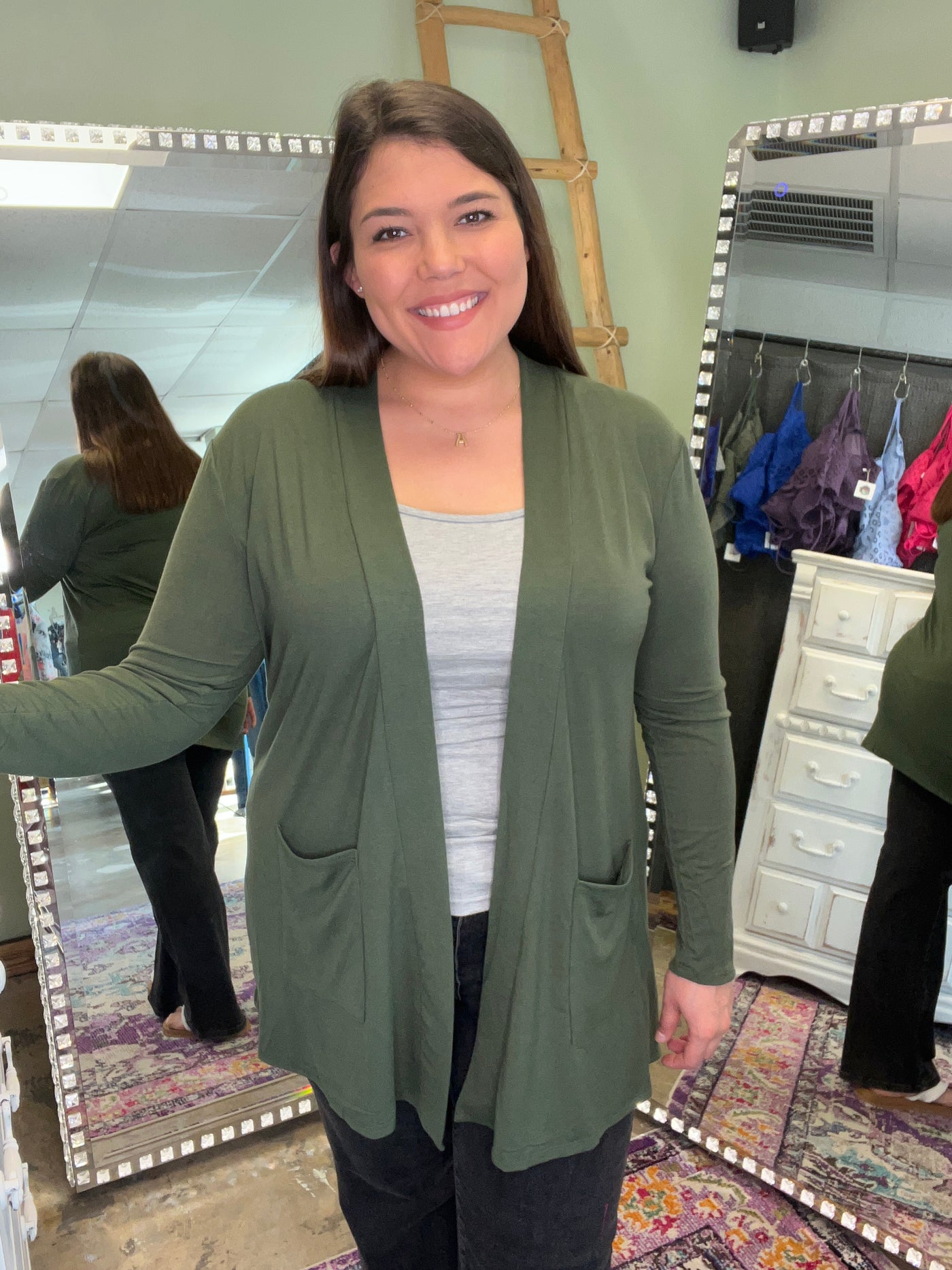 Army Green Cardigan